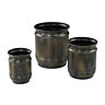 26-8669-s3 Sterling Industries Signature Oxidised Metal Planter 843558079933