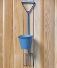 2761947 Afoyft Blue Pitchfork Wrought Iron Tool Planter Flower Pot Wall