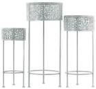 3490125 27706 Urban Trends Collection Round Plant Stand In Gray 190563277060