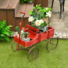 28047651 Wagon Patiojoy Garden Plant Planter Wooden With Wheel 499852027978