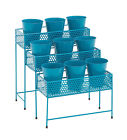 28934 22 Tier 19 Plant 3 Benzara Blue 21 The Stand Cool Metal