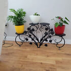 Lszs9lhuma 2x Iron Plant Stand Flower Pots Art Wedding Decorative Roses Holder Black White
