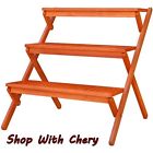 3 Tier Eucalyptus Wood Plant Stand Shelf Garden Flower Planter Insect Resistant 769823470727