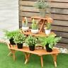 3-tier-ladder-pot-holder-flower-rack Corner Plant Stand Garden Decor Wood Tier Ladder Pot Holder