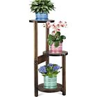 3 Tier Plant Stand Mid Century Wood Tall 30inch With Three