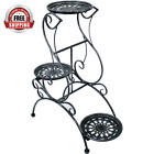 30 In. Victorian Grey Steel Plant And Flower Stand