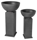 3123722 Floral Stand Id Gray 2-pc