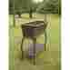 3190-ab International Caravan Resin Wicker Rectangular Plant Stand Antique Black 700493240883