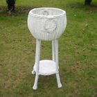 3197-wt International Caravan Round Resin Wicker Plant Stand 700493241095