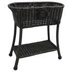 3198-ab International Caravan Riviera Resin Aluminum Oval Plant Stand 700493931941