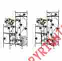 34764 Cascading Staircase Plant Stand Set Of 2 Ivy Metal Planter Shelves New