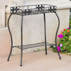 3561-ant-bk International Caravan Santa Fe Nailhead Iron Rectangular Plant 700493939046