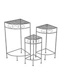 8055721 36111 Privilege Piece Black Metal Nesting Corner Plant Stand 805572361111