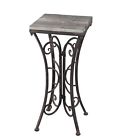 8055725 36126 Privilege Square Plant Stand Iron Wood 805572361265