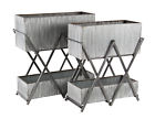 7586479 36797 Decmode Double Deck Plant Stands Set Modern Rectangular 758647367979