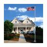 371538071528 Zimtown Aluminum Flagpole Kit Gold Ball Outdoor Us