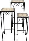 37781 Three Hands Plant Stands Mosaic Multi Colored Black 0726674377810