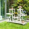 38497150 Unbranded Luxury Wood Casters Rolling Shelf Plant Stand