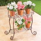 38637 Unbranded Elegant Copper Colored Finish Plant Stand Home Patio Display