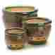 3pc Ceramic Jade Garden Planters Flower Plant Pot Set 817515010543