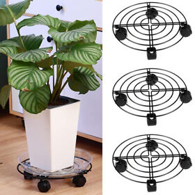 C2gkofoaqs 3pcs Large Metal Plant Dolly Rolling Wheels Heavy Duty Pots Holder Rollers