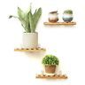 3tbmt1 Rerii Wall Display Shelves Natural Bamboo Flower Potted Plant Stand
