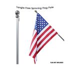400108 Toland Home Garden Silver Tangle Free Spinning Flag 017917211054