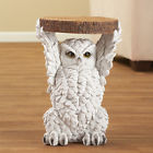 41941 Unbranded Majestic White Owl Side Accent Table Plant Stand