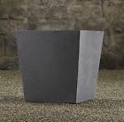 42850331wslt Restoration Hardware New Weathered Cast Stone Taper Cube Planter Pot Home Decor