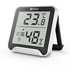 432219735 Hygrometer Thermometer Multifunctional Temperature Humidity Meter Time Display 663862506396