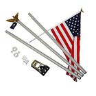 4336503353 Ft Aluminum Flag Pole Kit American Us Flagpole 723172937379