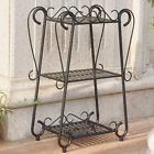 44033 Black Plant Shelf Utility Shelves Sturdy Durable Frame 674775444033