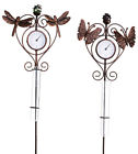 47m762 Evergreen Flag Garden Scrolled Piece Thermometer And Rain 808412493089