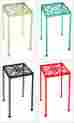 490800 Evergreen Flag Garden Bloom Colorful Metal Plant Stands Set Of 4 808412220647
