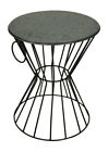 7586471 49155 Zeckos Galvanized Finish Round Metal Stand 758647491551