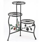 493973 Zingz Thingz Plant Stand Shelf 3 Tier Flower Pot Country Apple Wrought Iron Indoor Outdoor 759578493973