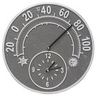 4c50e611 Whitehall Solstice Outdoor Clock Thermometer Diameter 4894660494875