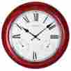 72397503372 50337 Chaney Acurite Indoor Outdoor 15 Red Clock With Thermometer Hygrometer