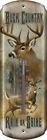 53256 Rivers Edge Tin Thermometer Buck Country Rain Or Shine Hunters