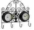 54382 Unbranded Outdoor Wall Clock And Thermometer Combo With Hooks Patio Deck Decor Art 758647354382