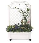 5578wh Plow Hearth Planter With Trellis And Reservoir White