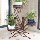 59627 Bronze Metal Pot Stand Tier Flower Holder Home 711915959627