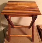 600.555.32-pristine 600.555.32 Ikea Bjuron Slotted Wood Folding Table Stand Condition