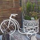 606227104660 Beau Garden Plant Containers White Bicycle Stand Pot
