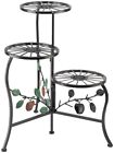 60674 Wrought Iron Plant Stand Tier Country Style Outdoor 822434860674