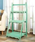 6091093637512 Unbranded Tiered Plant Stand Green Wooden Shelves Entryway