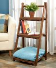 6091093637529 Unbranded Tiered Plant Stand Brown Wooden Shelves Entryway