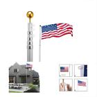 611165989941 Flagpole Hardware Telescopic Sectional Fly Flags Outdoor Aluminum