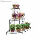 61155 Unbranded Metal Plant Display Stand Corner Patio Garden Black 3 Tier Flower Shoes Outdoor 745964361155