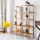 61367 Kth Large Flower Plant Stand Multifunctional Bamboo Shelf 822434861367